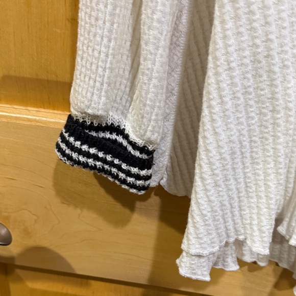 Free People Blue and white long sleeve top size XS - Picture 6 of 16